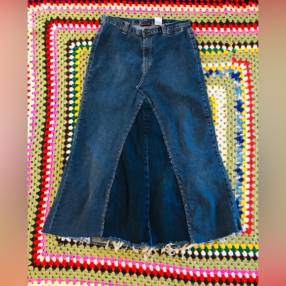 Vintage Denver Hayes handmade Maxi Denim Skirt Size 34” - Picture 6 of 12
